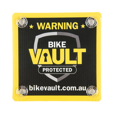 BikeVAULT Warning Sign